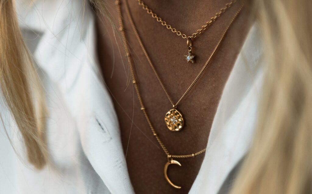 Moon Sun and Gold Necklaces